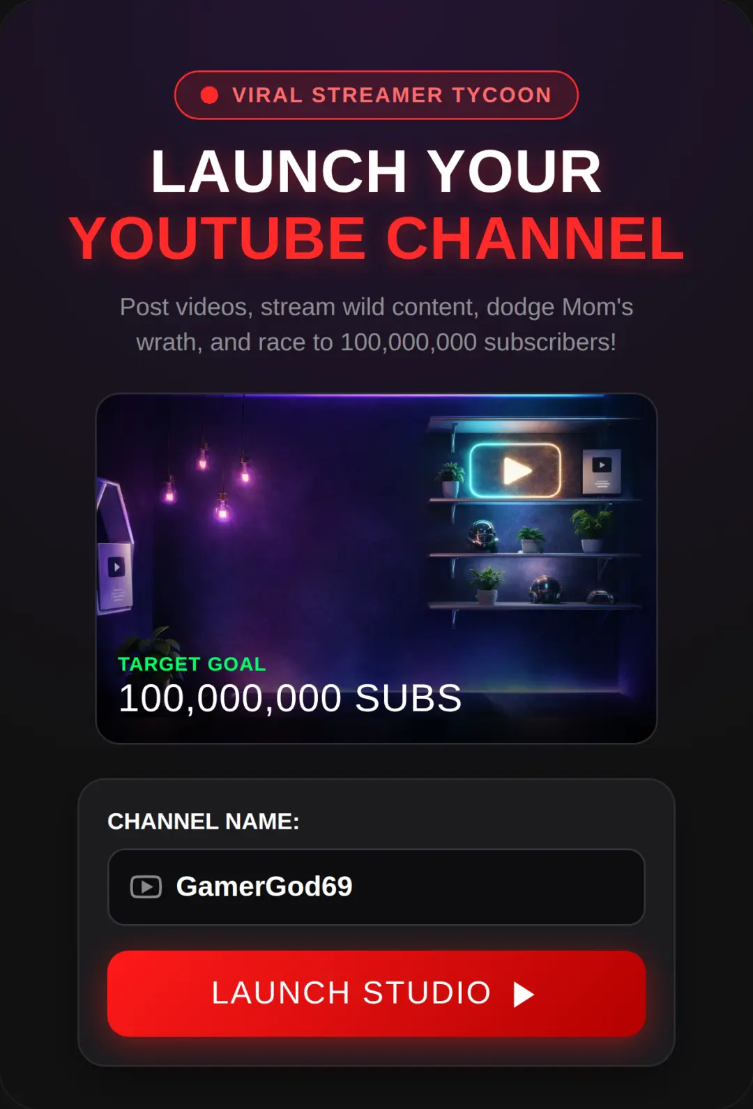 Streamer Studio Tycoon: 100M Mom Showdown cover