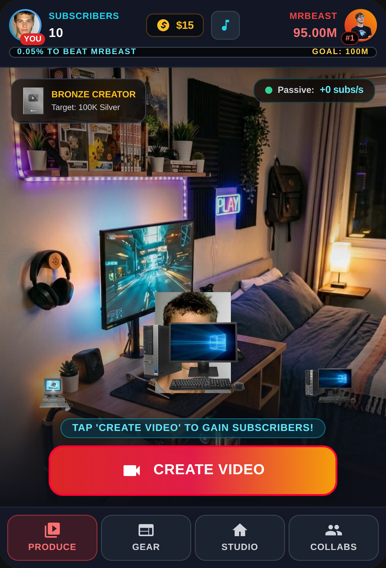 Beat MrBeast: YouTuber Tycoon cover