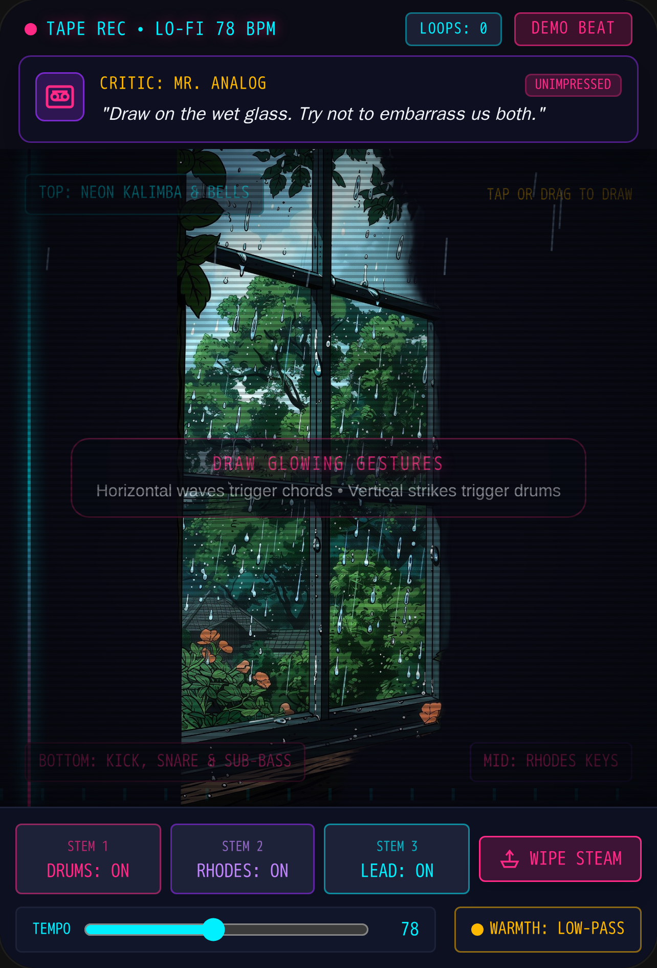 Lo-Fi Rainy Window Beat Maker cover