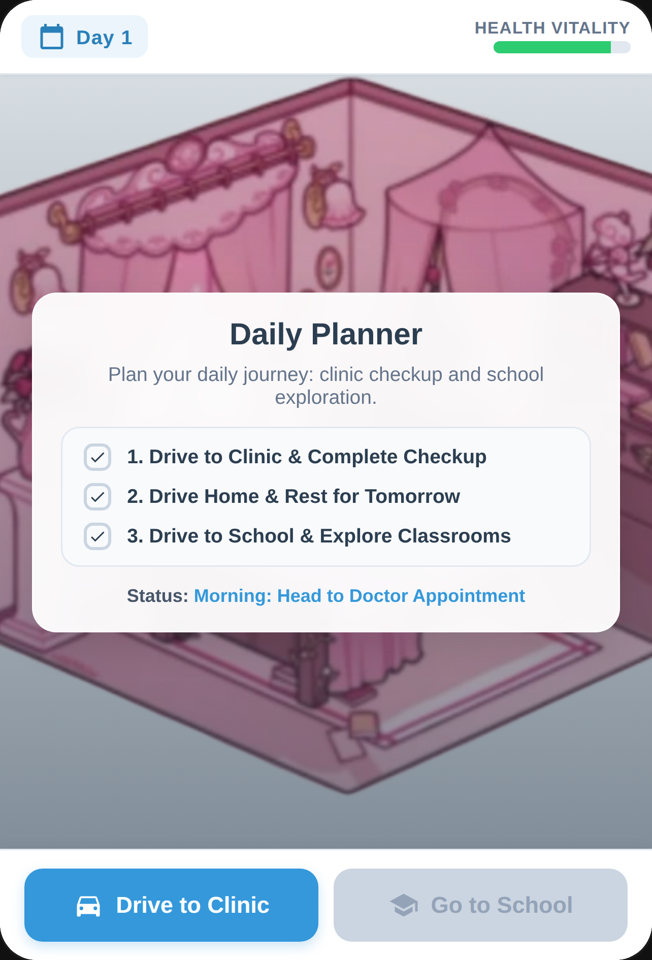 Daily Routine: Clinic & School cover