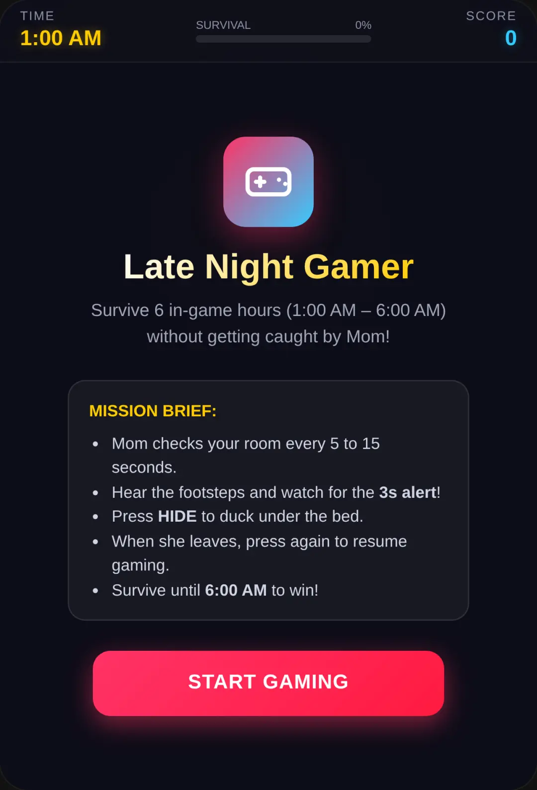 Late Night Gamer: Mom's Watch cover