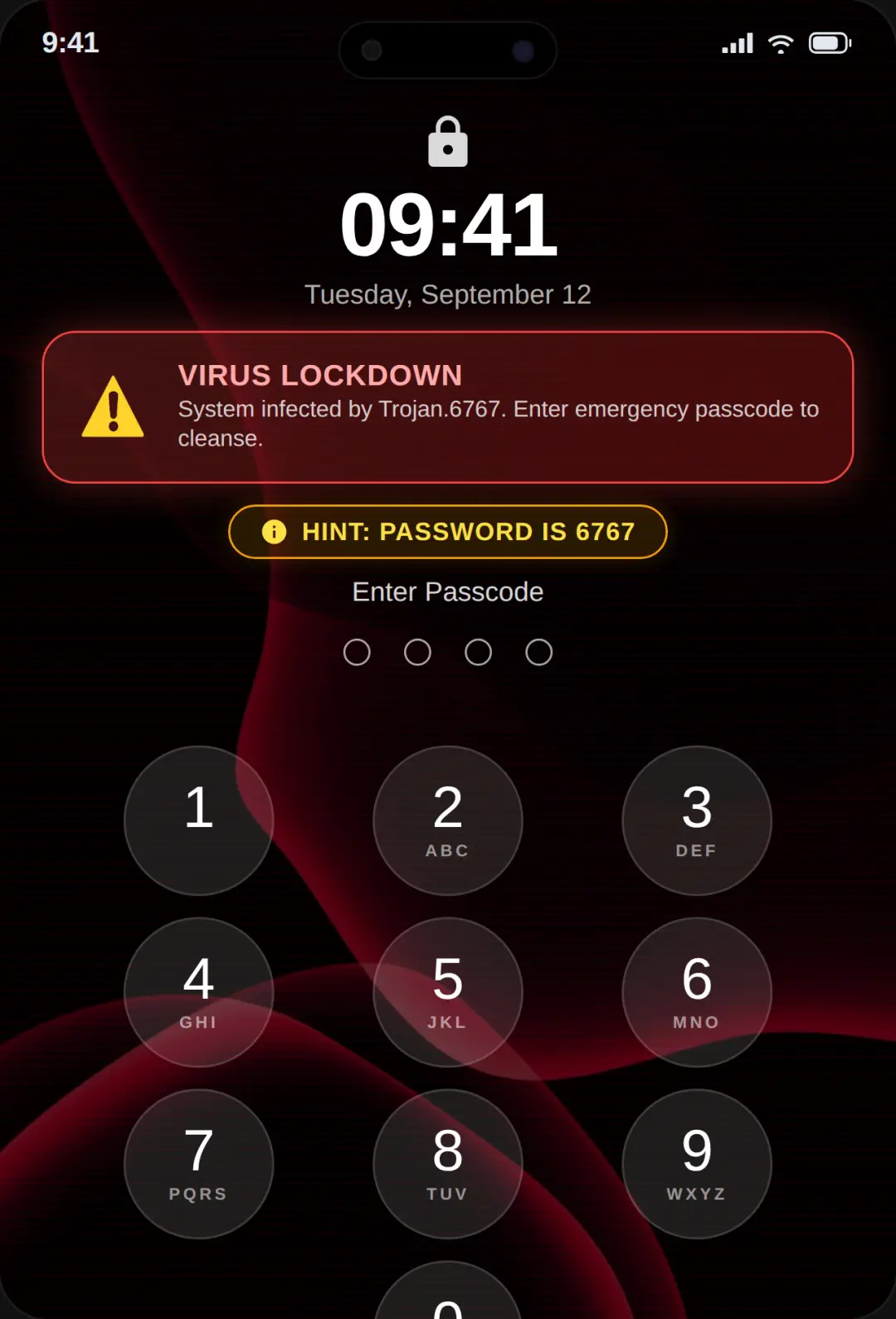 iPhone Virus Lockdown cover