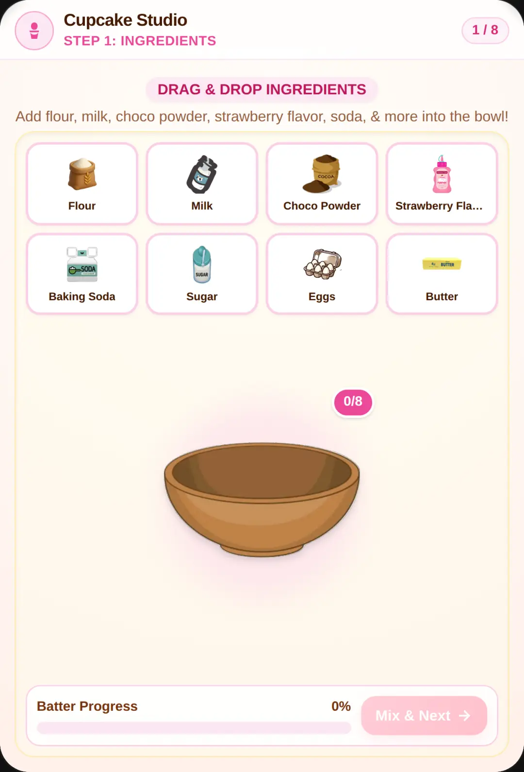 Make the cupcake as pretty as possible cover