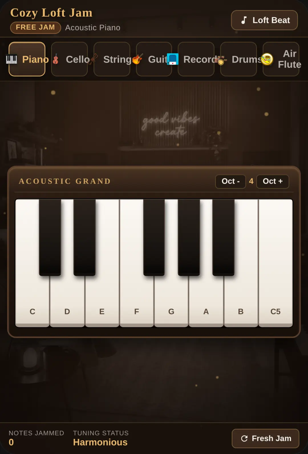 Cozy Loft Jam Studio cover