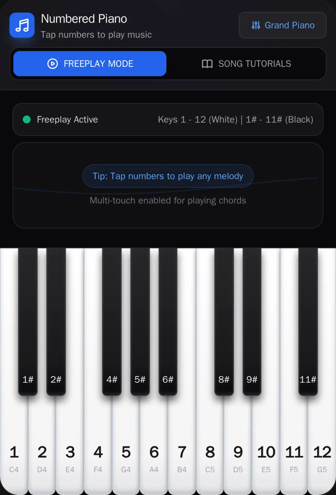 Numbered Piano cover