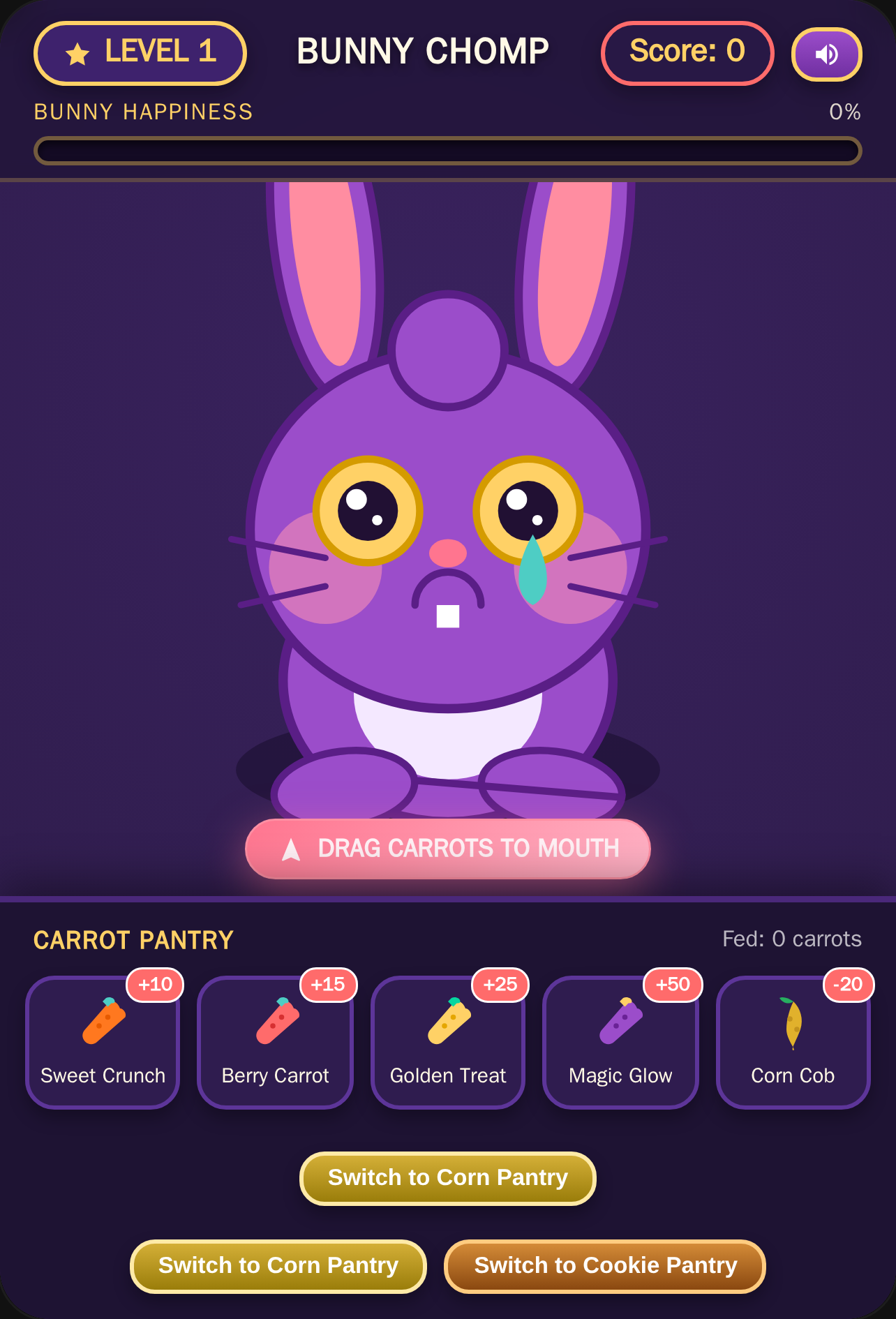 Bunny Chomp - Feed the Puple bunny game cover