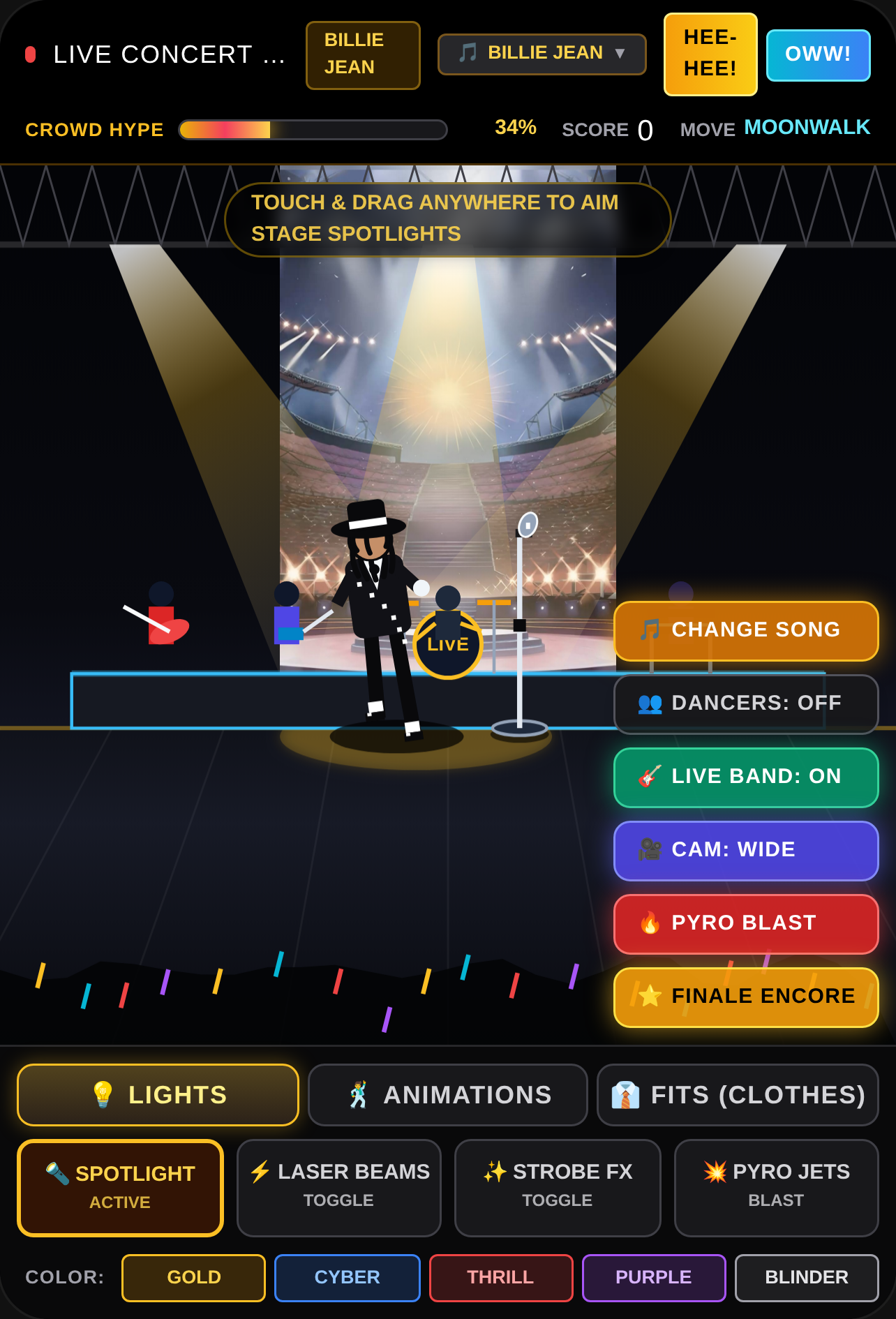 MJ Live Concert Director - Lights, Animations & Fits cover