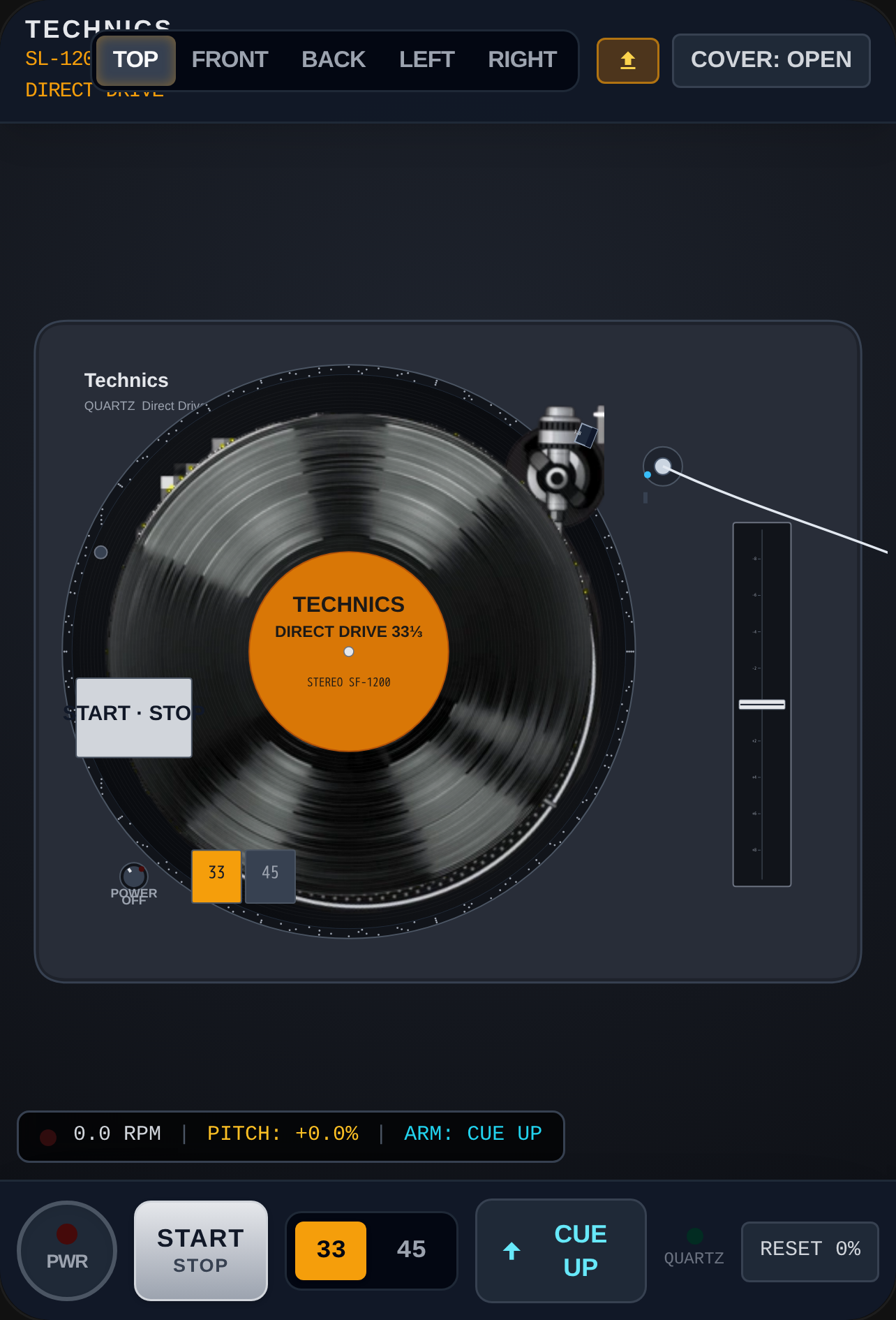 Technics SL-1200 Turntable Simulator cover