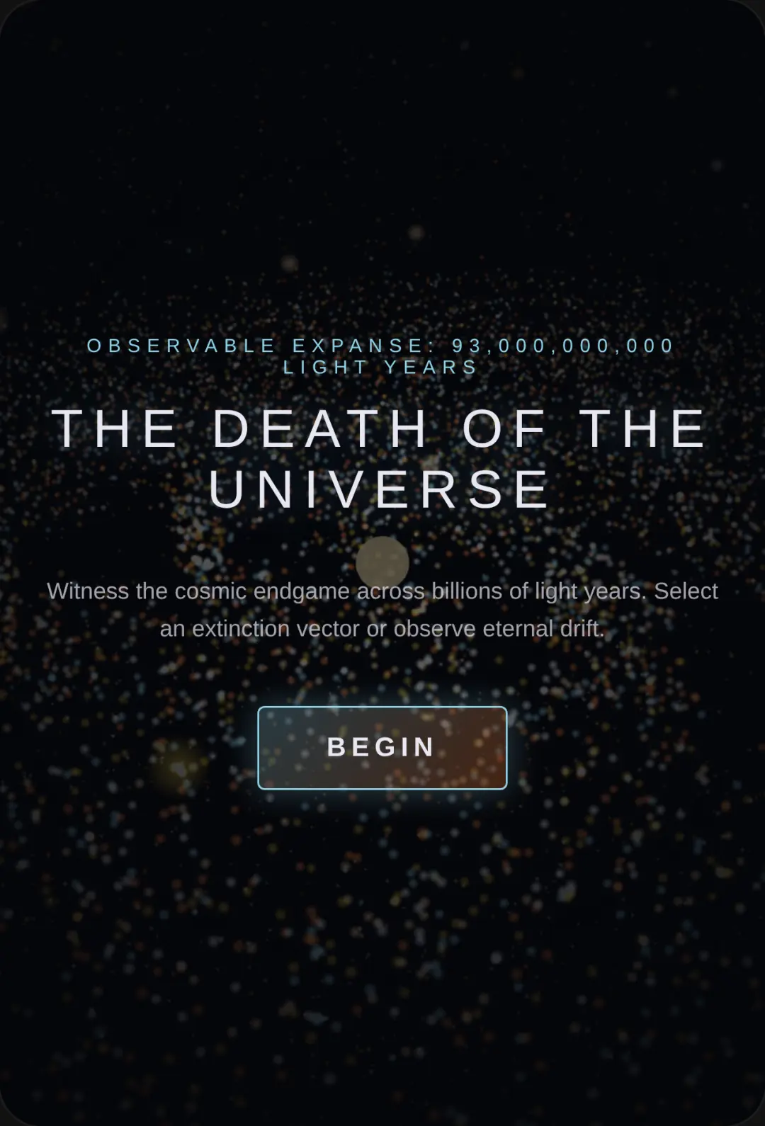 The Death of the Universe (V0.5) (Highest quality game) cover