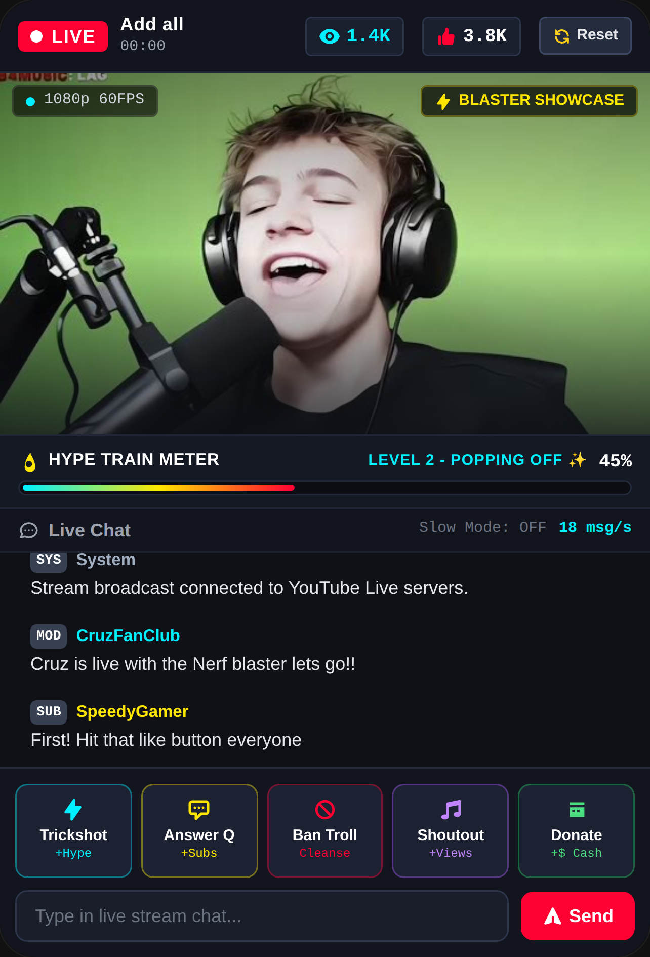 Cruz Live stream cover