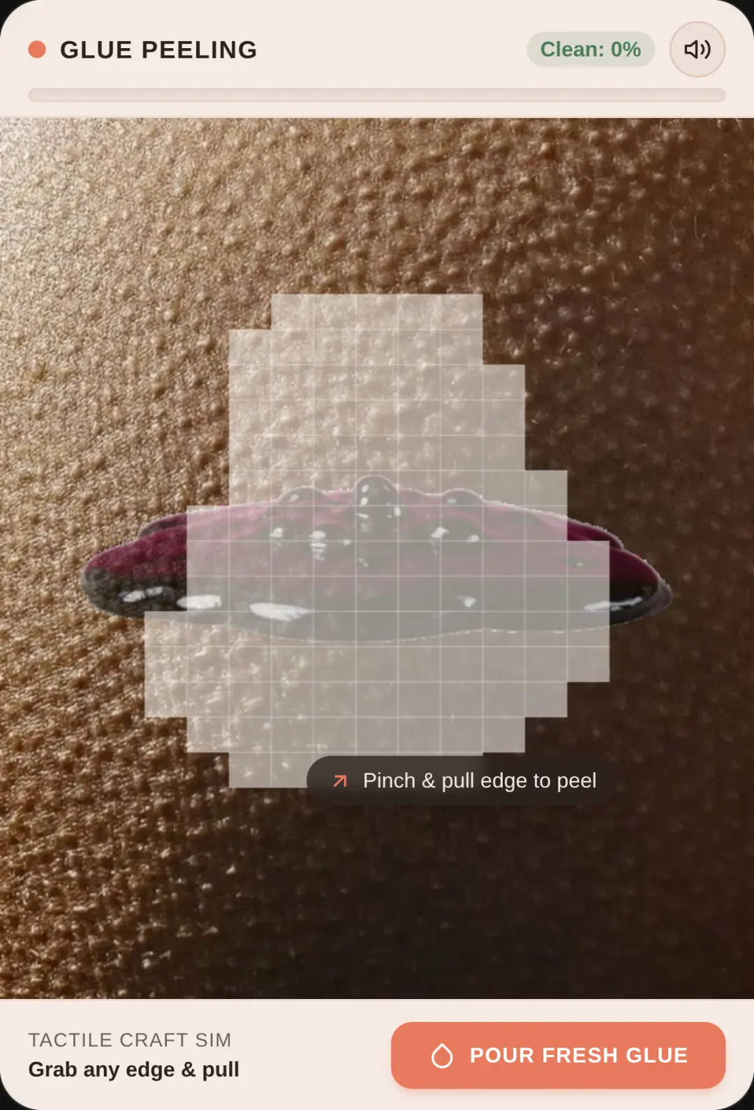 Glue Peeling cover