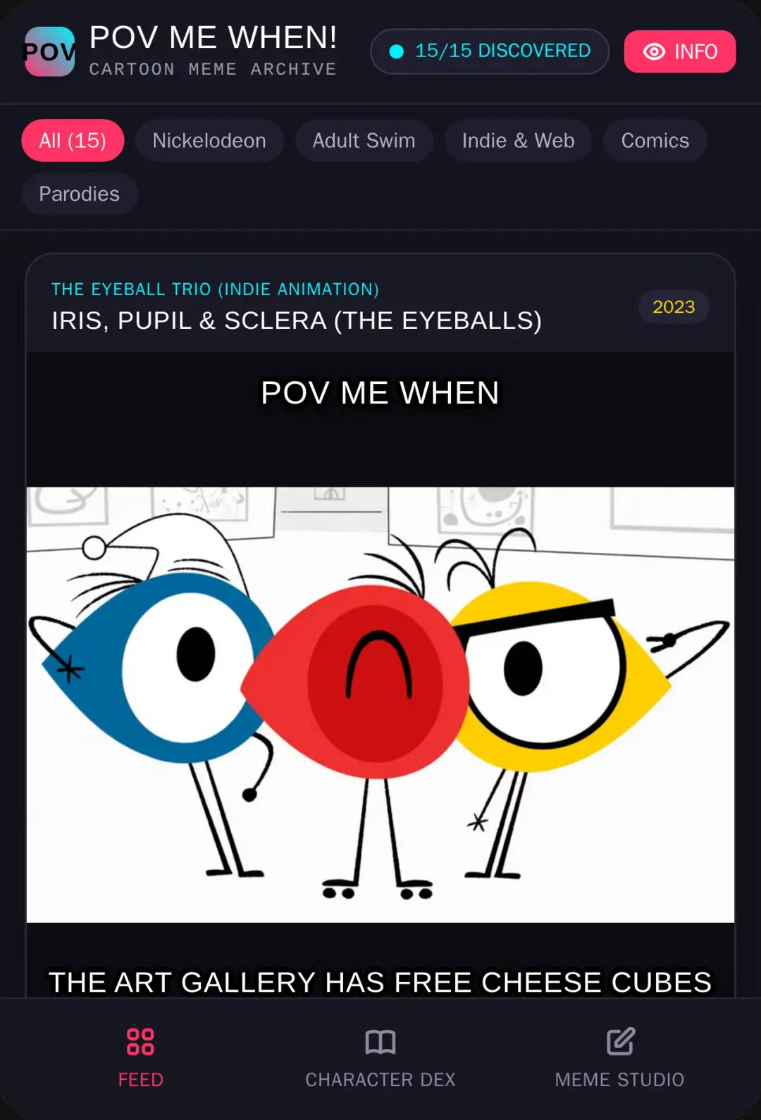 POV ME WHEN! Meme Dex & Studio cover