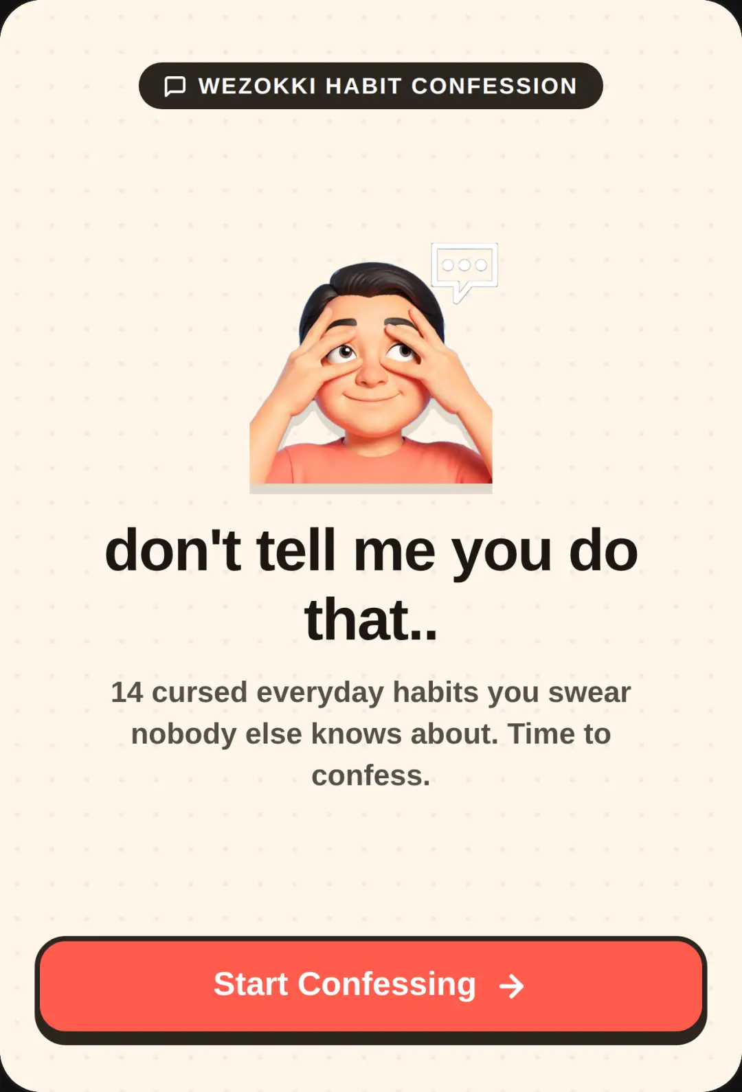don't tell me you do that.. cover