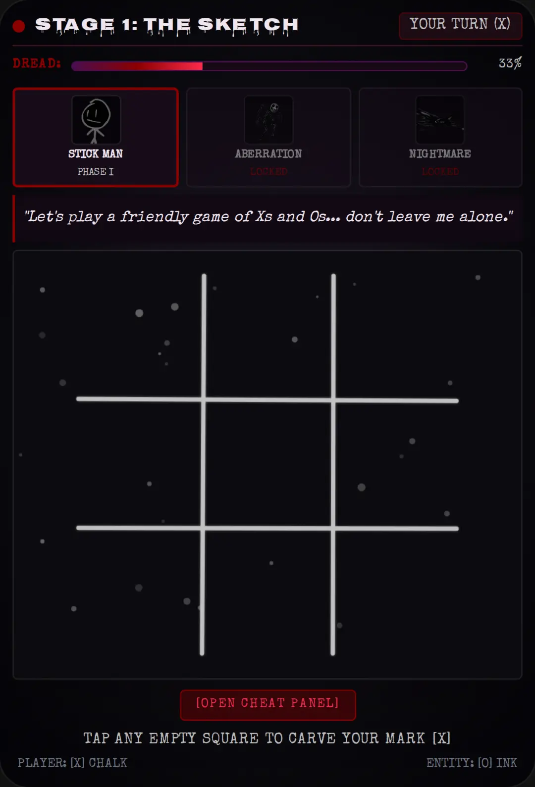 Chalk Nightmare: Stick Man Tic-Tac-Toe cover