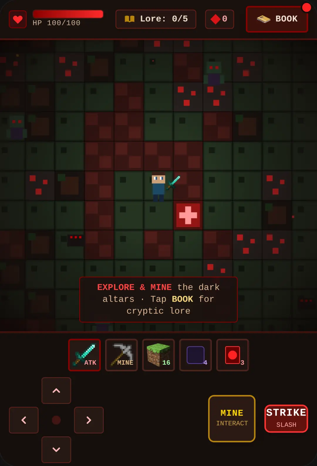 Minecraft Blood Notebook cover
