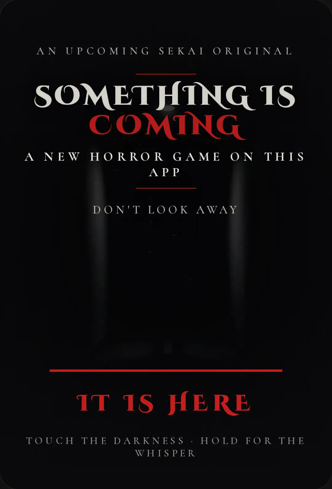 SOMETHING IS COMING cover