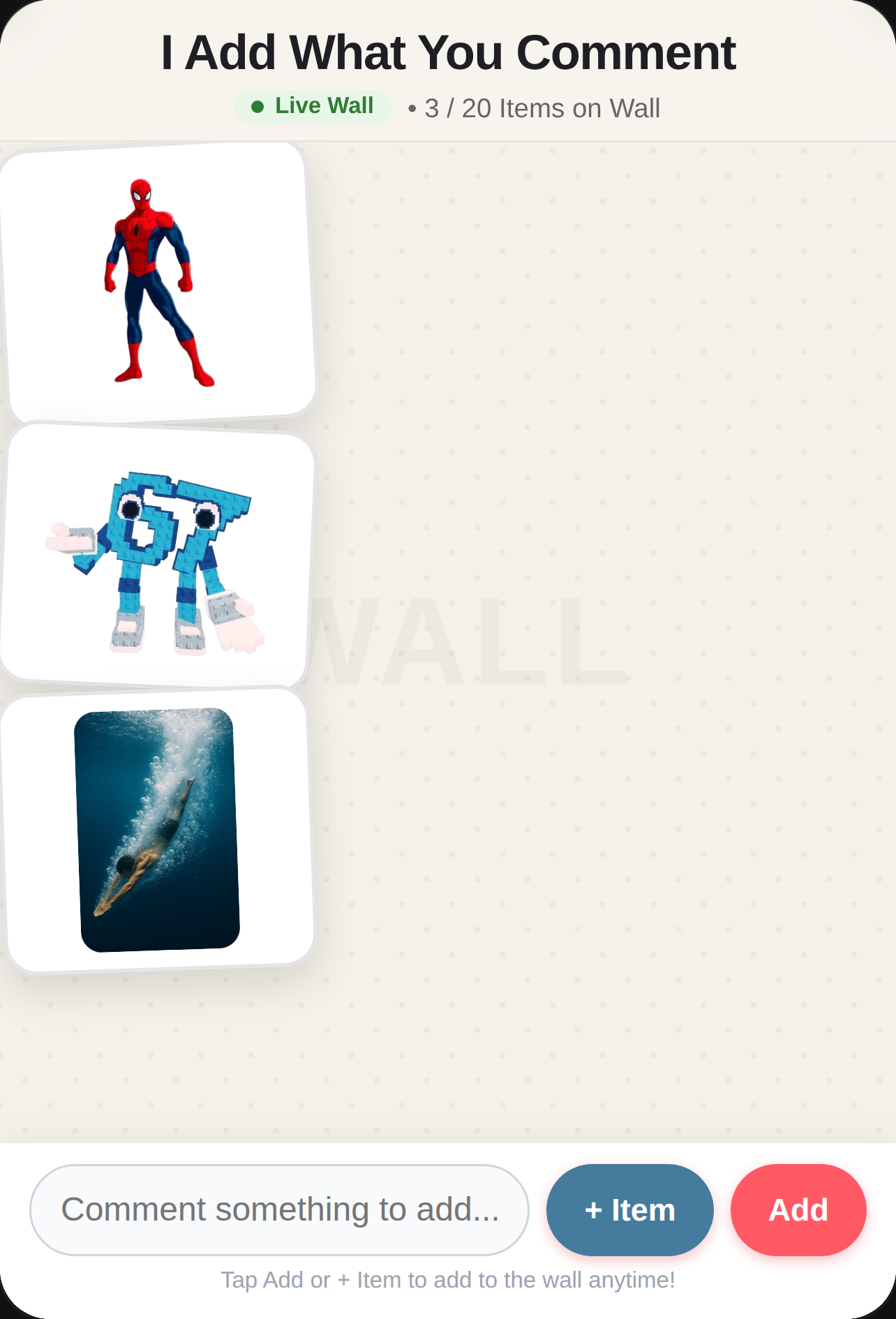 I Add What You Comment - Collage Wall cover
