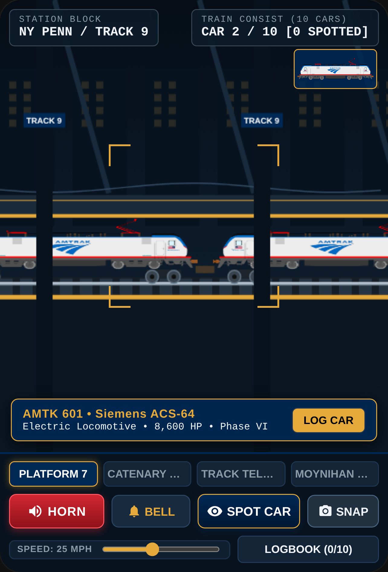 Amtrak 10-Car Trainspotting New York Station cover