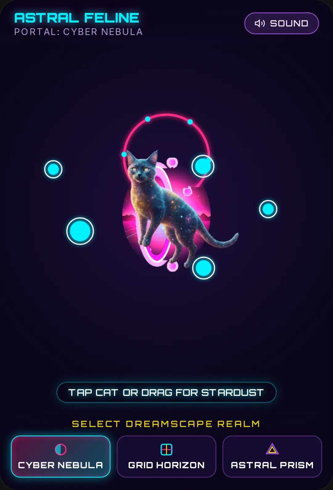 Cosmic Portal Cat cover