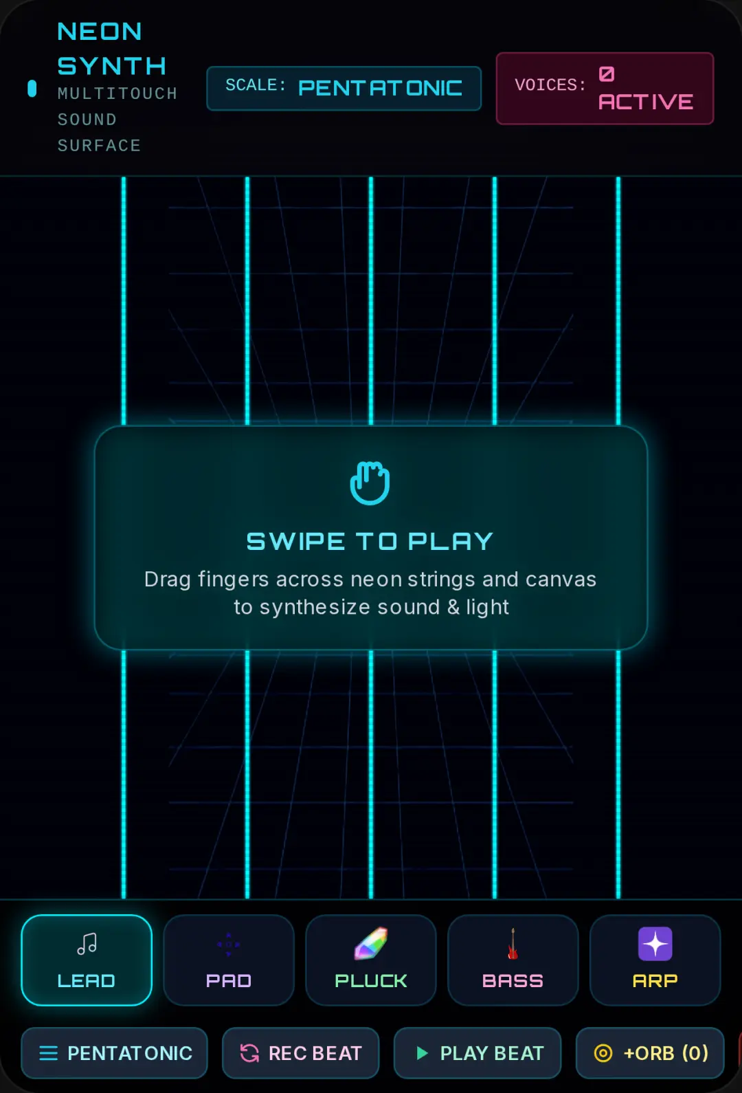 Cyber Neon Synth Sandbox cover