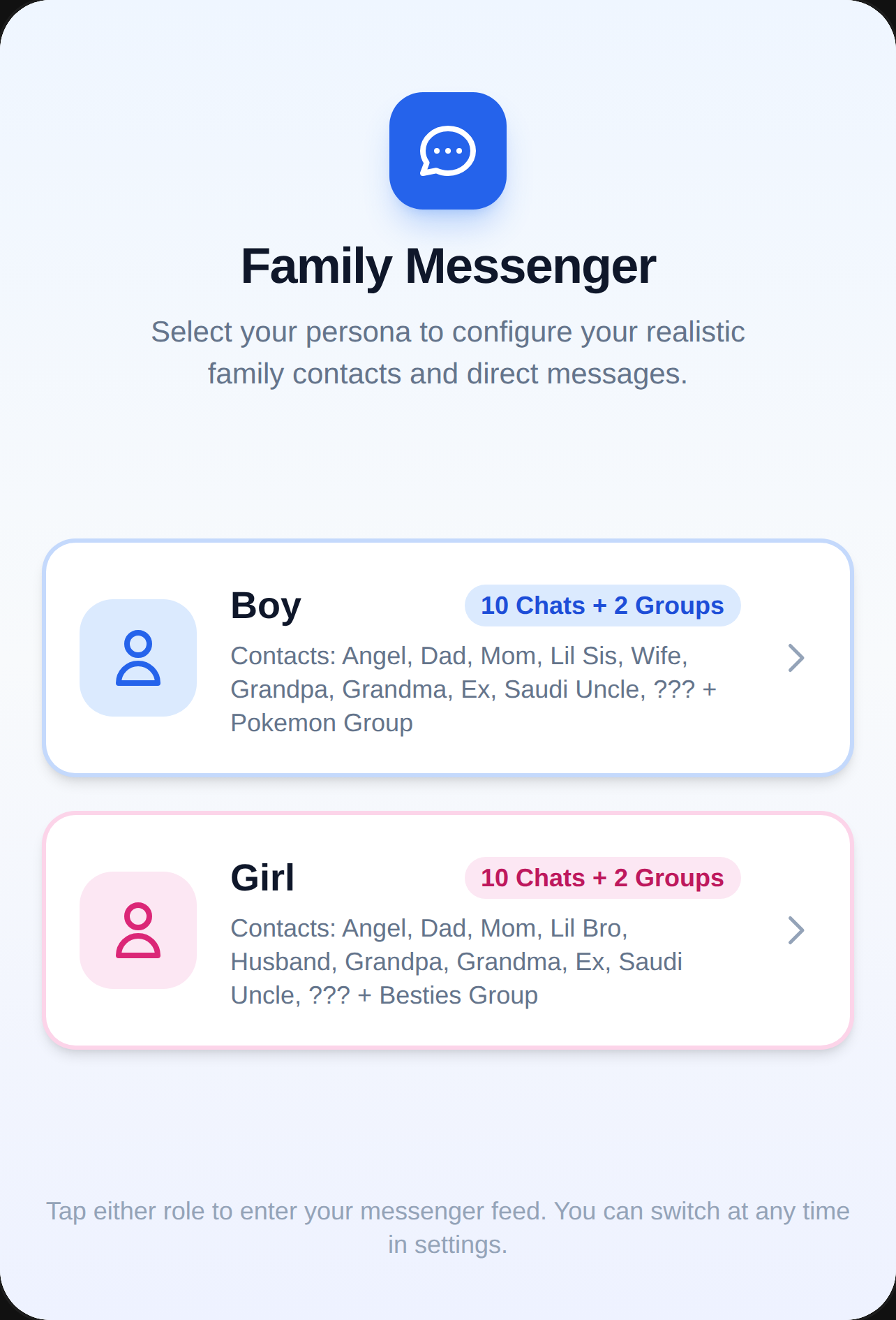 Family Messenger Simulator cover