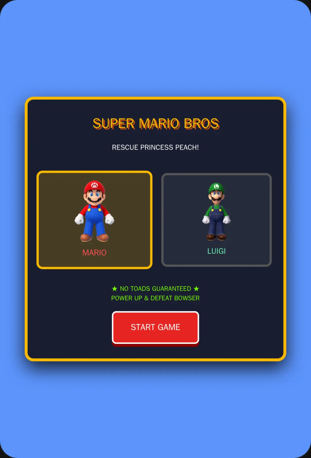 Super Mario Bros - Rescue Peach cover