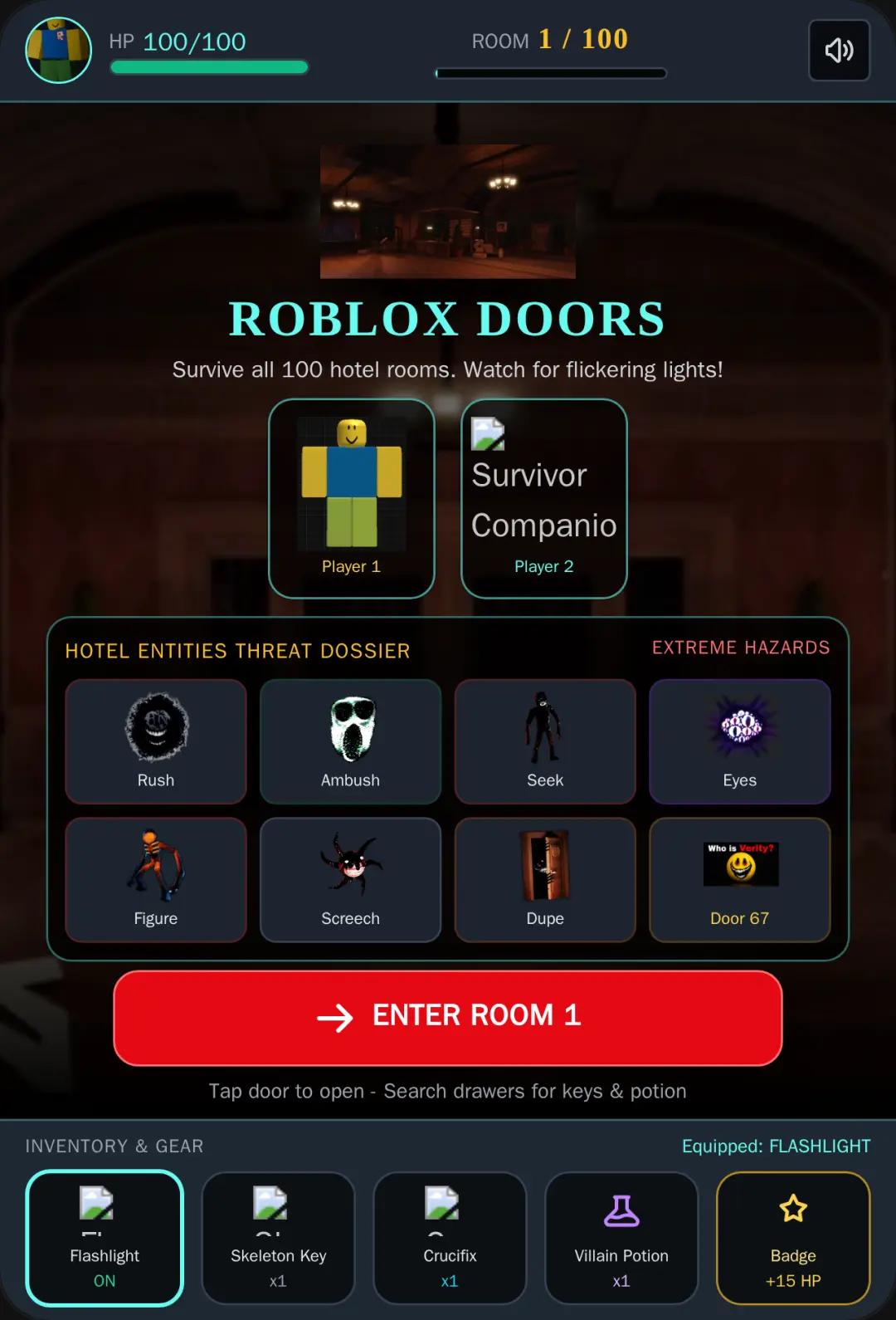DOORS - 100 Rooms Survival cover