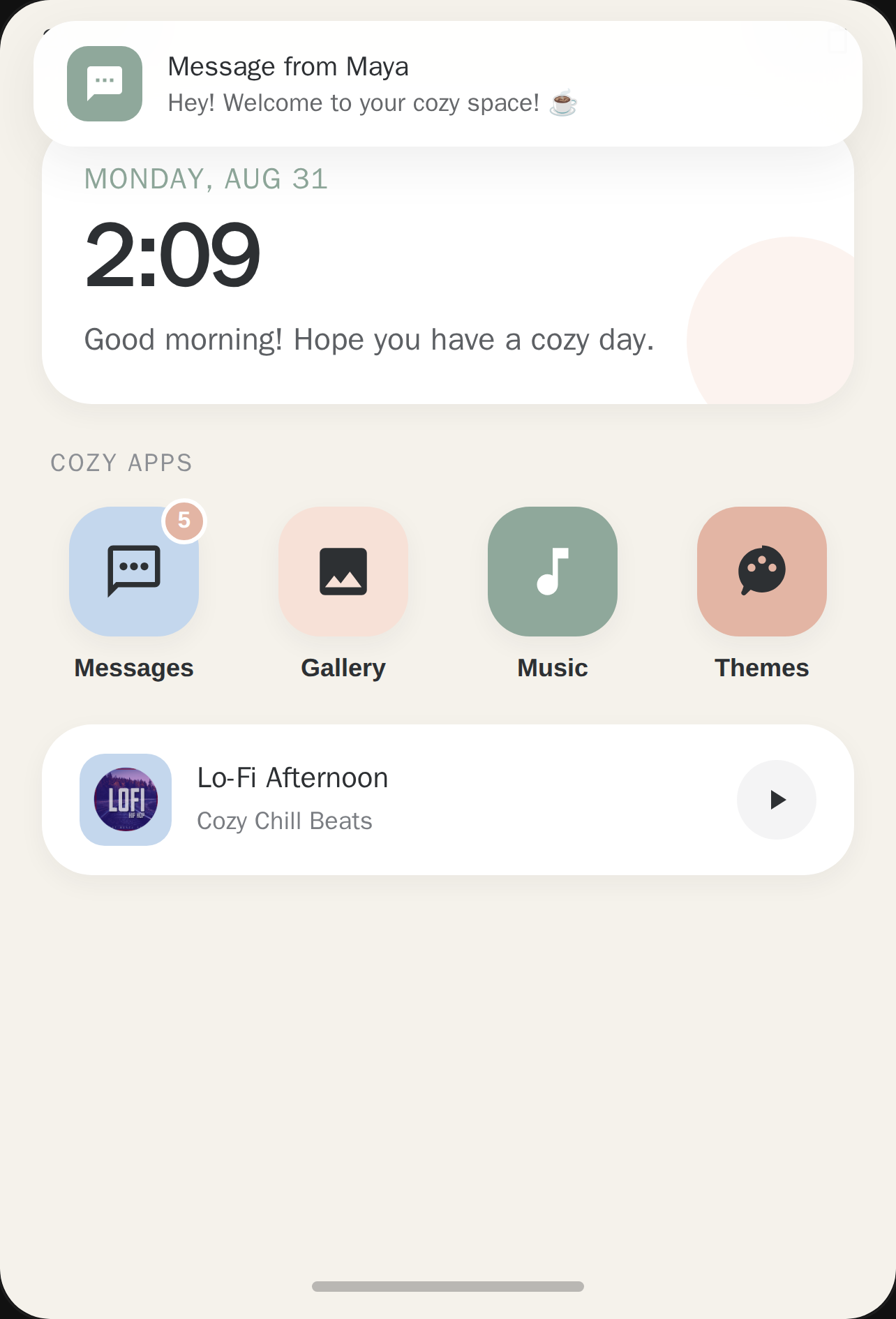 Cozy Phone OS cover