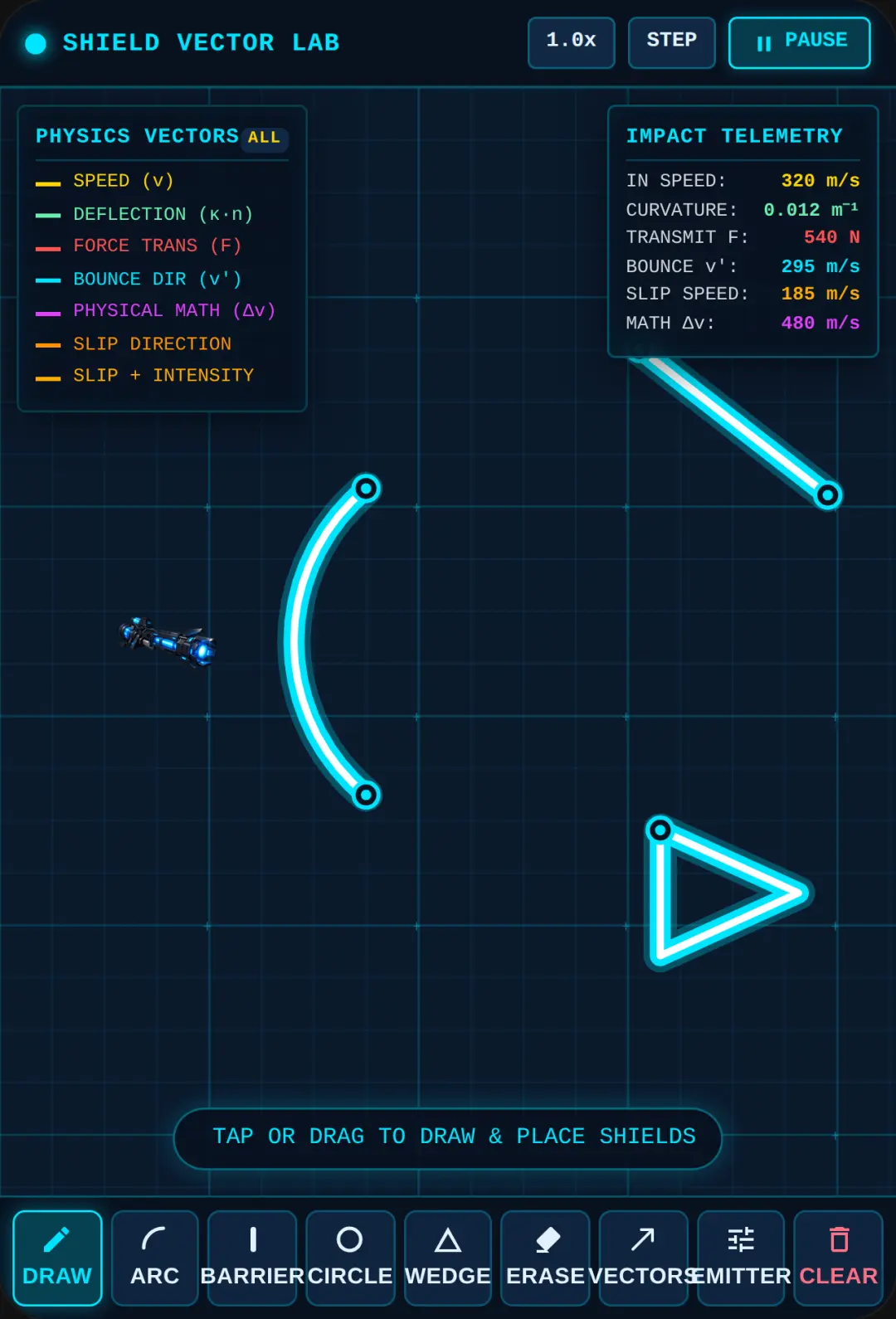 Shield & Projectile Physics Sandbox cover