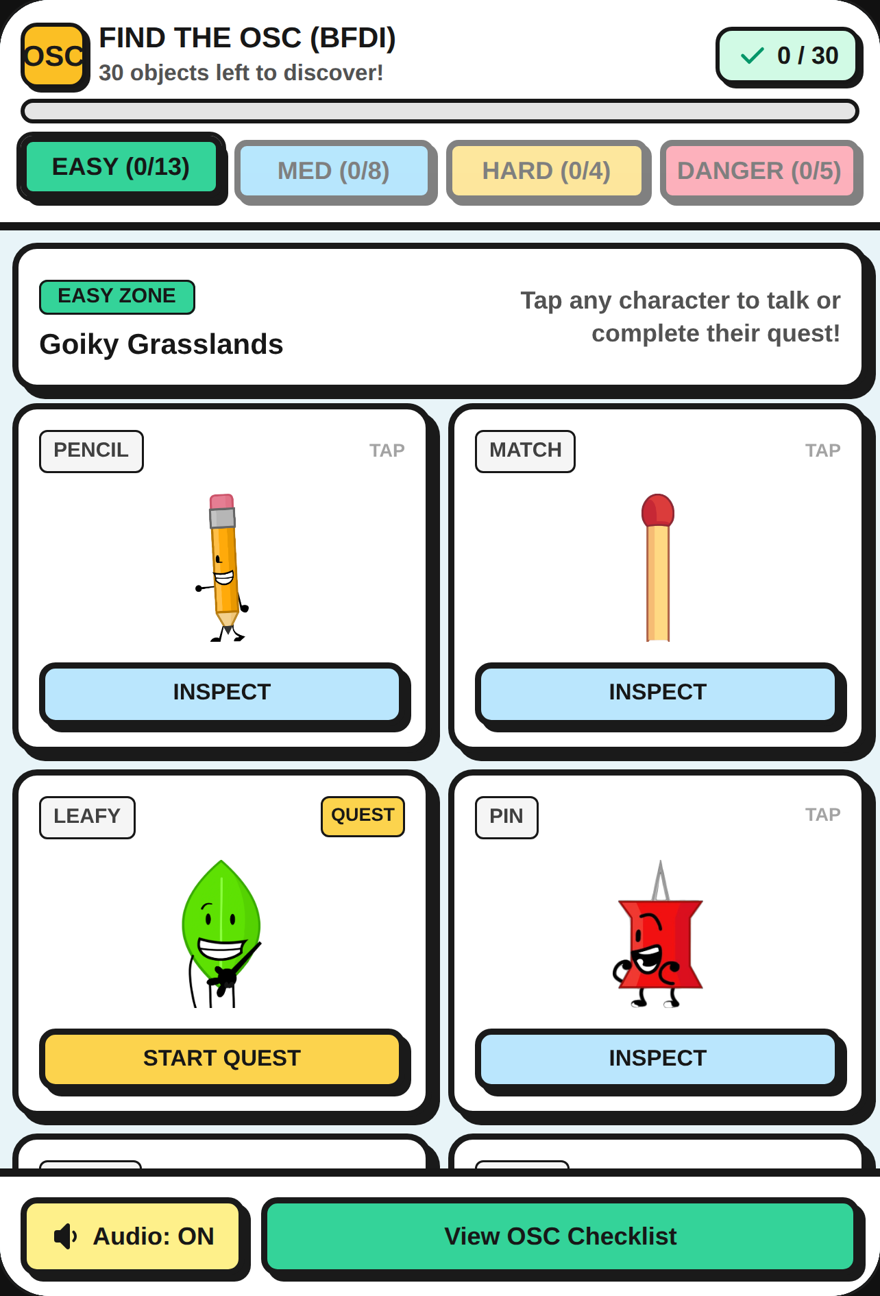Find the OSC from BFDI cover