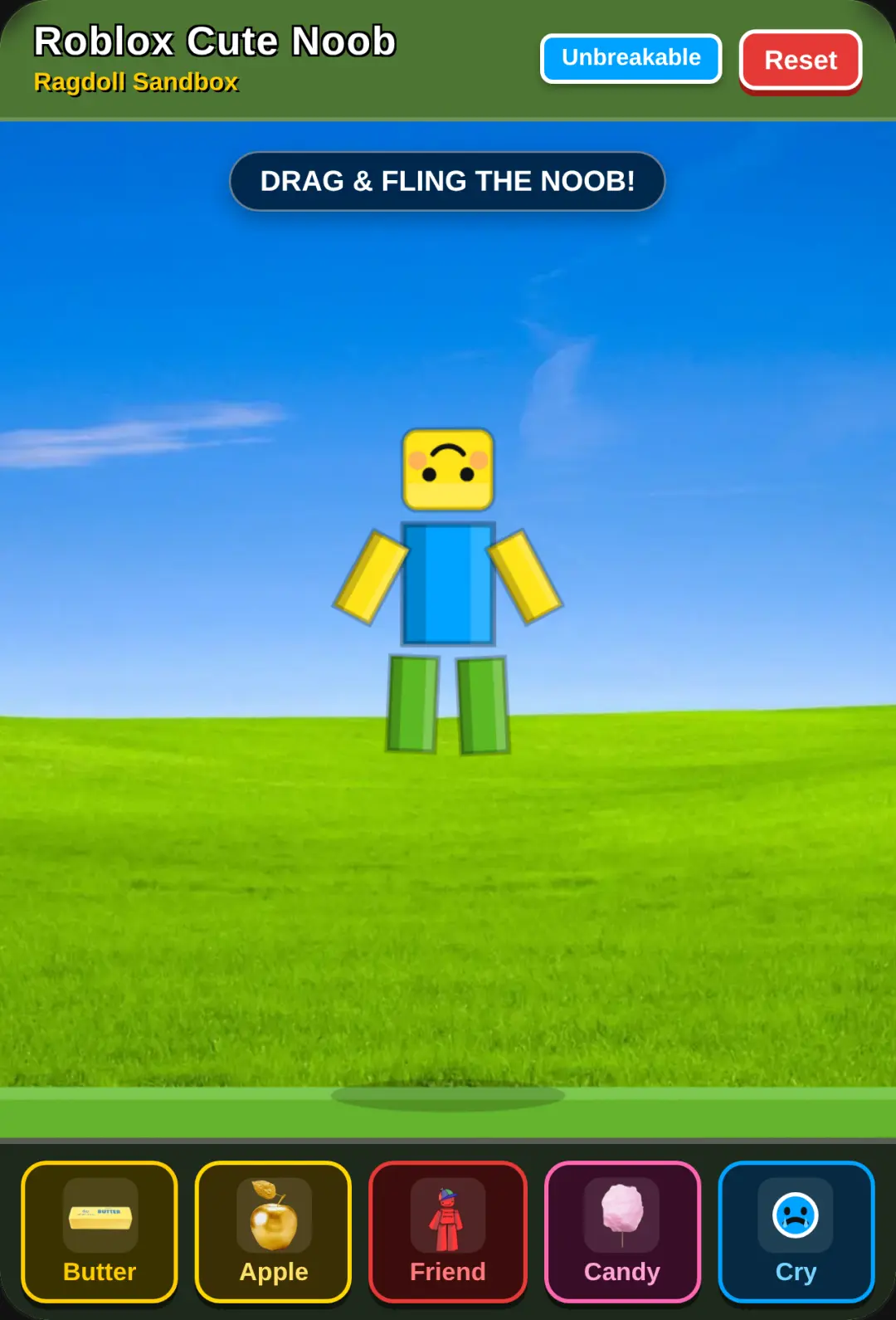 Roblox Cute Noob Ragdoll Playground cover