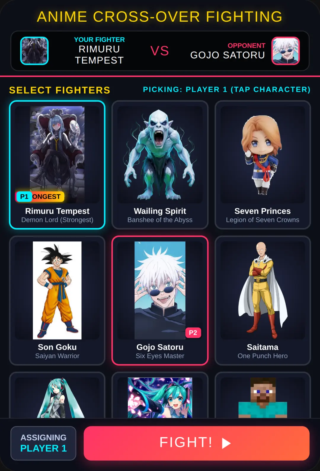 Anime Cross-Over Fighting Arena cover