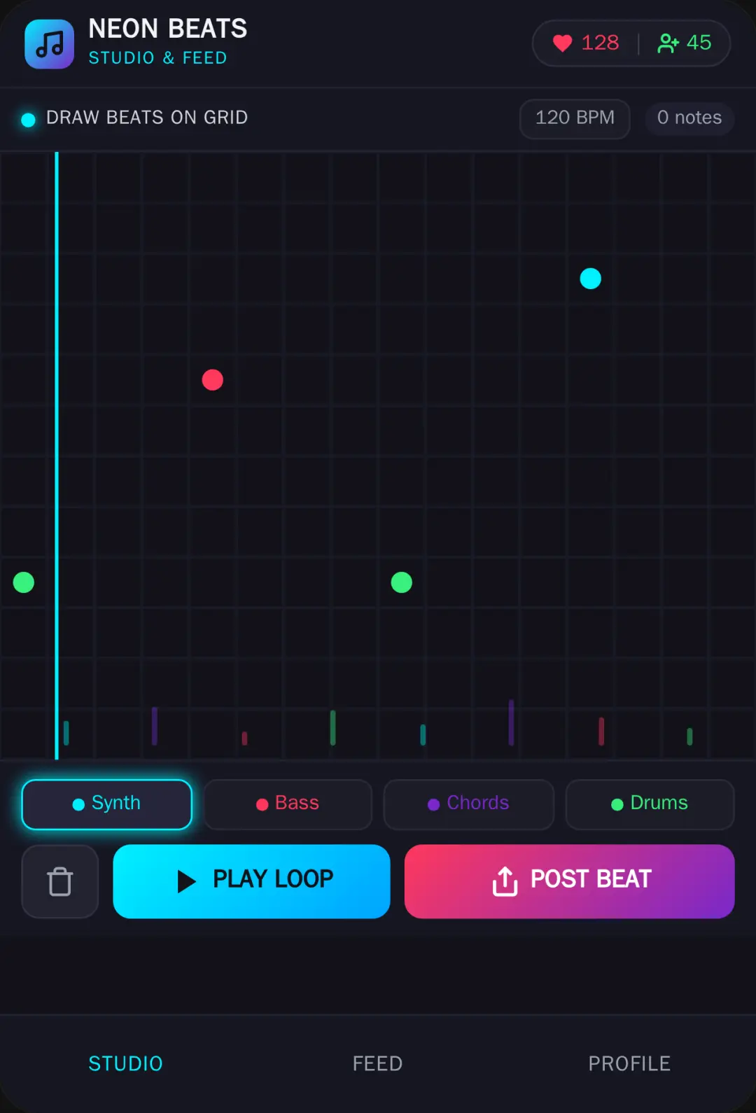 Neon Beats - Draw & Share Music cover