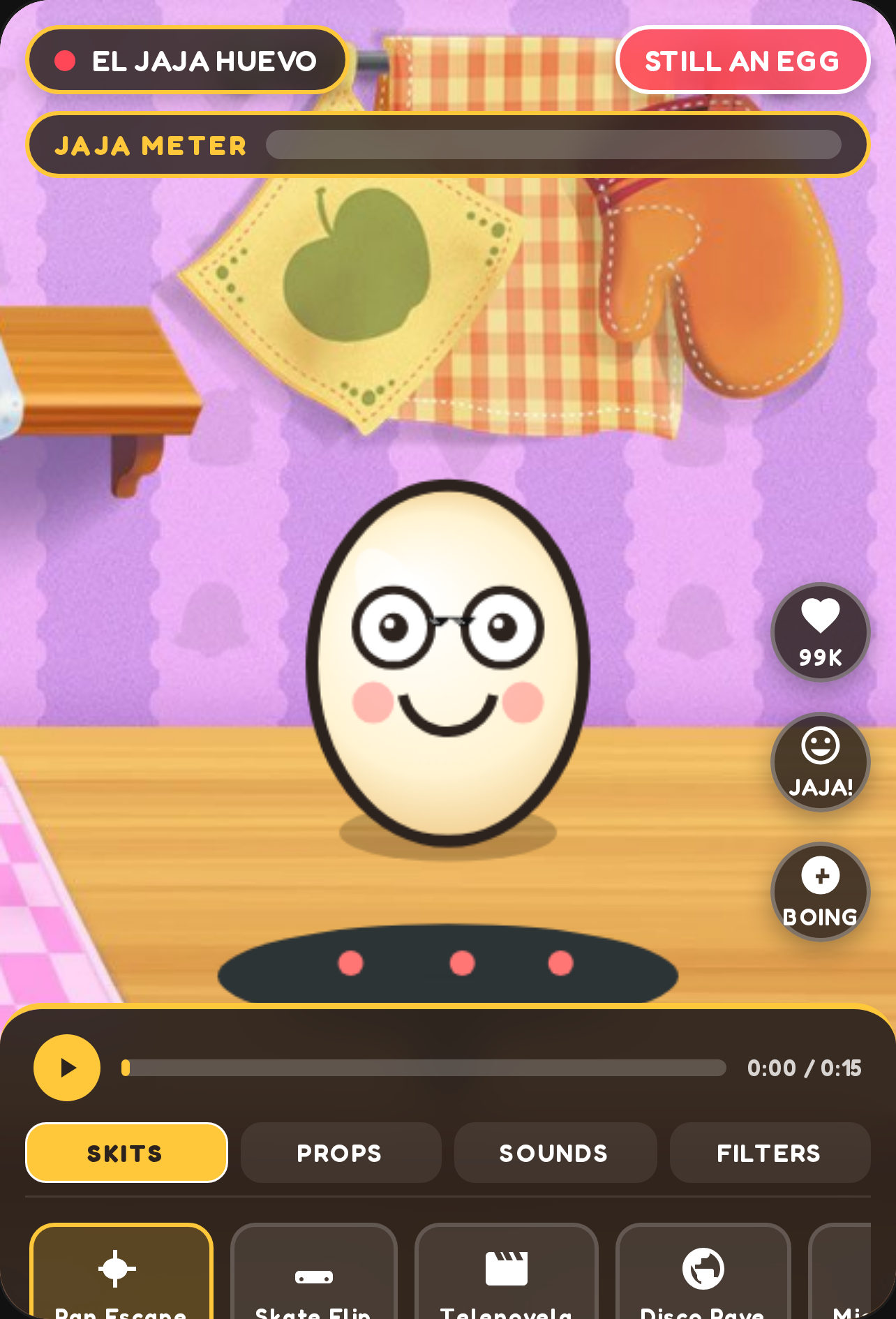 a vlogger agg named el jaja this is a very cool game :D -this game is made by my lil bro who like to play steal an egg thanks for playing :) cover