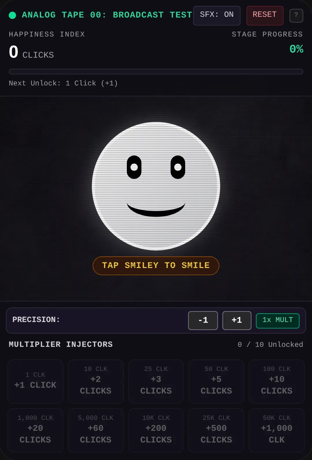 Uncanny smile clicker cover