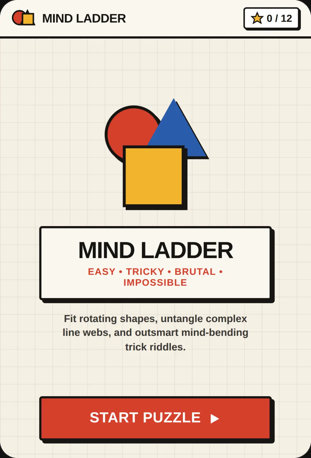 MIND LADDER — Logic & Shape Puzzles cover