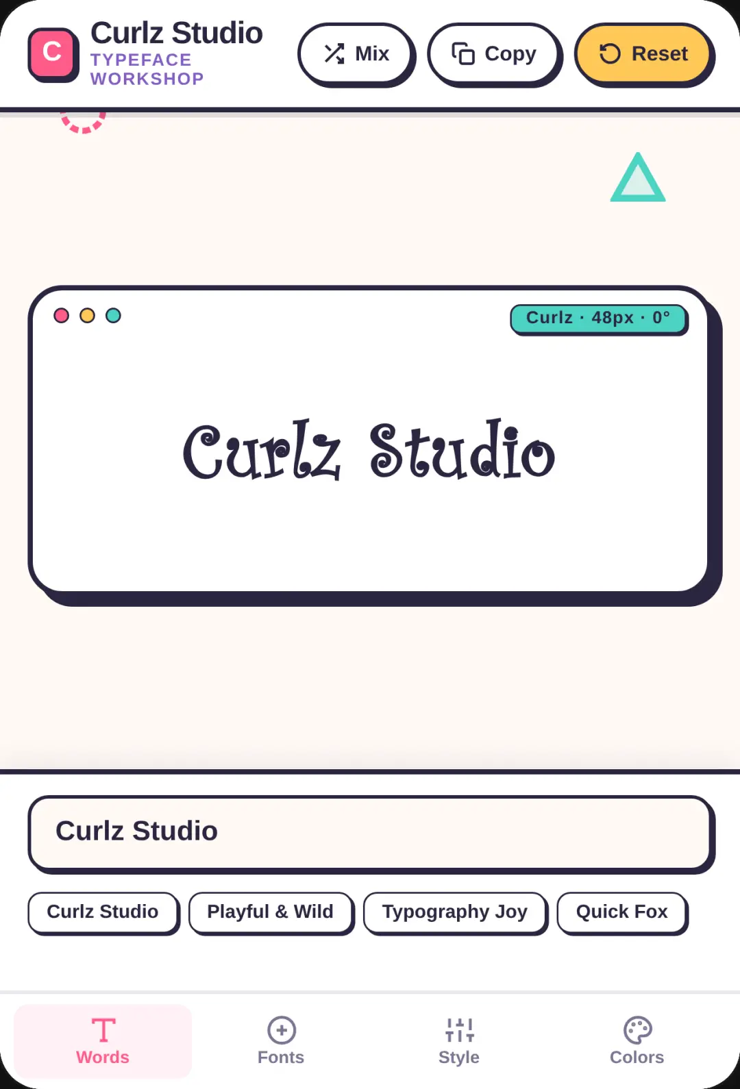 Curlz Typography Studio cover
