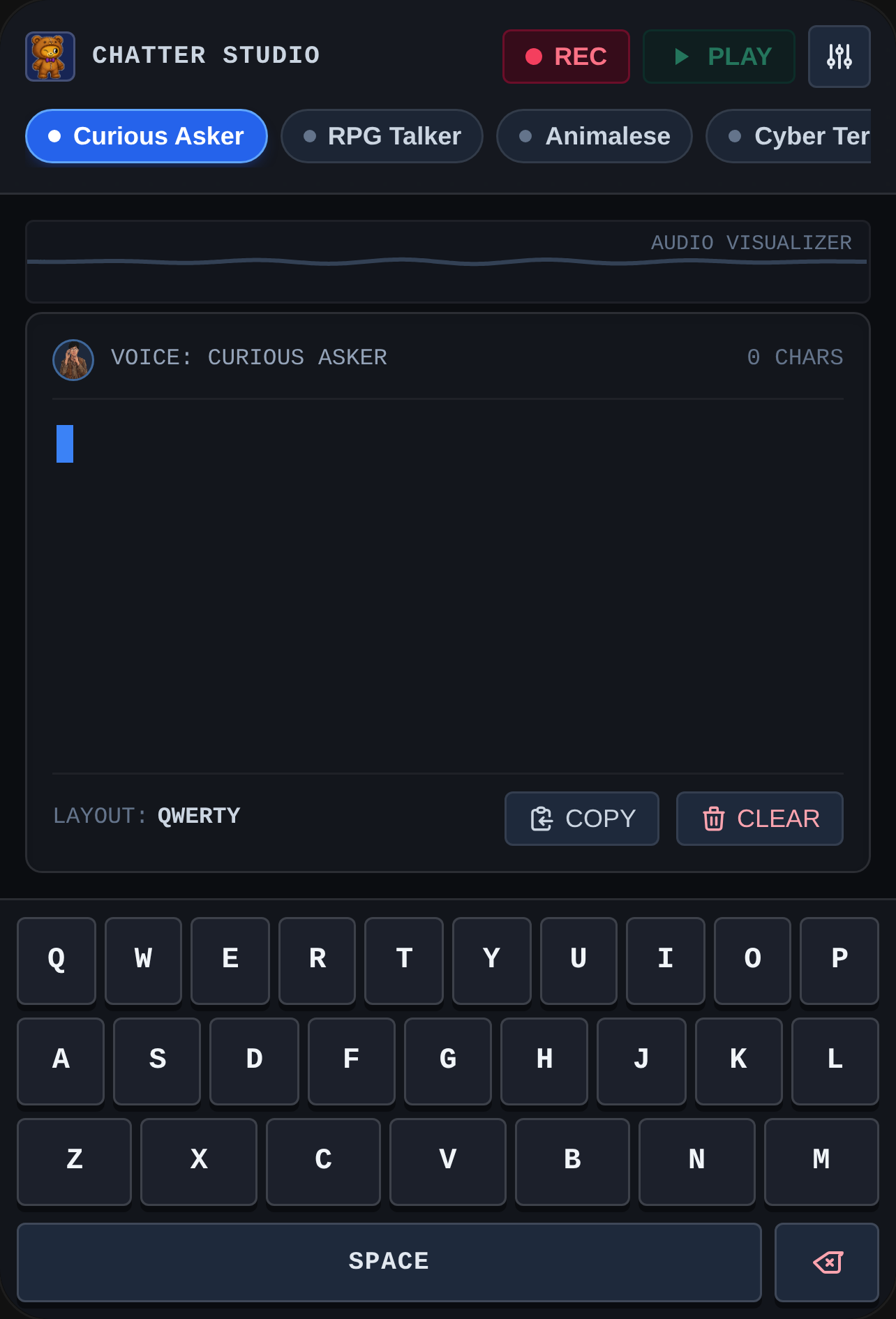 Dialogue Chatter Soundboard typing club cover
