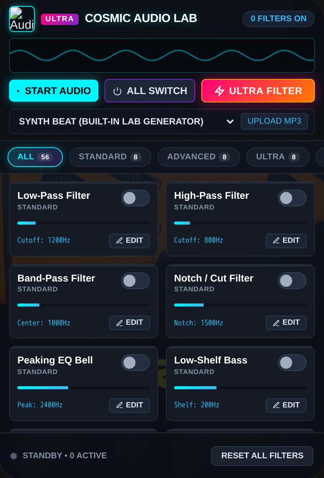 Cosmic Audio Filter Lab cover