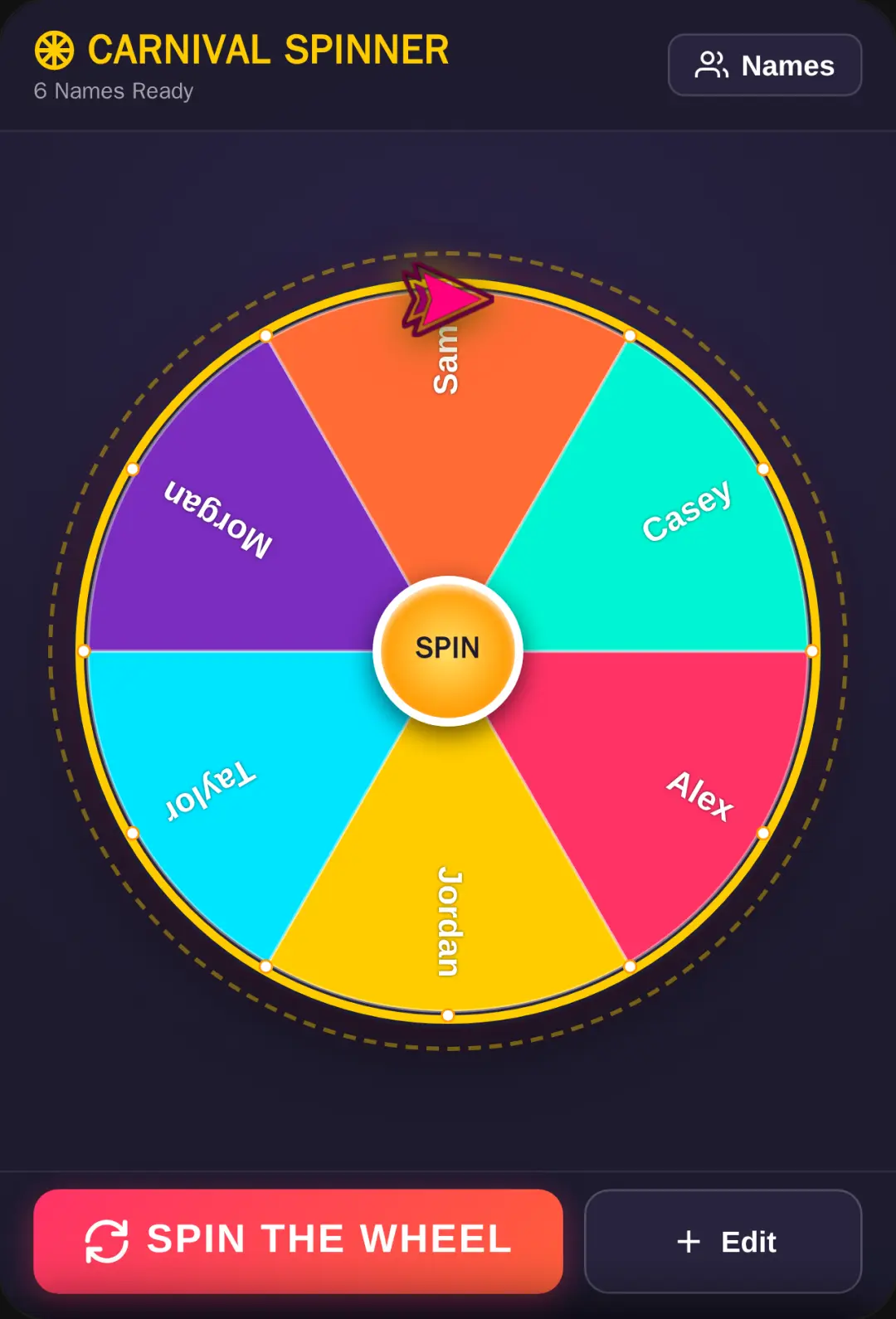 Name Spinner Wheel cover