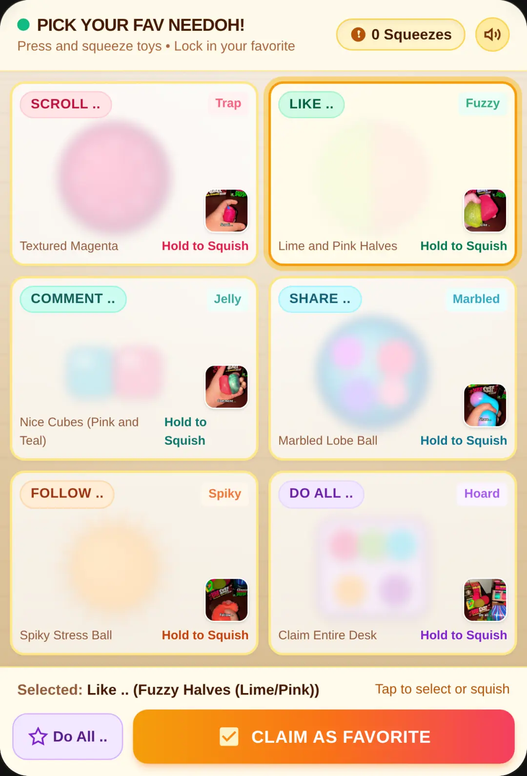 Pick Your Favorite NeeDoh: Squish and Claim cover
