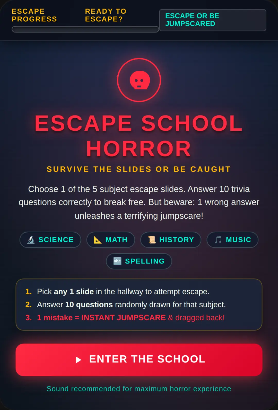 Escape School Horror Dih cover