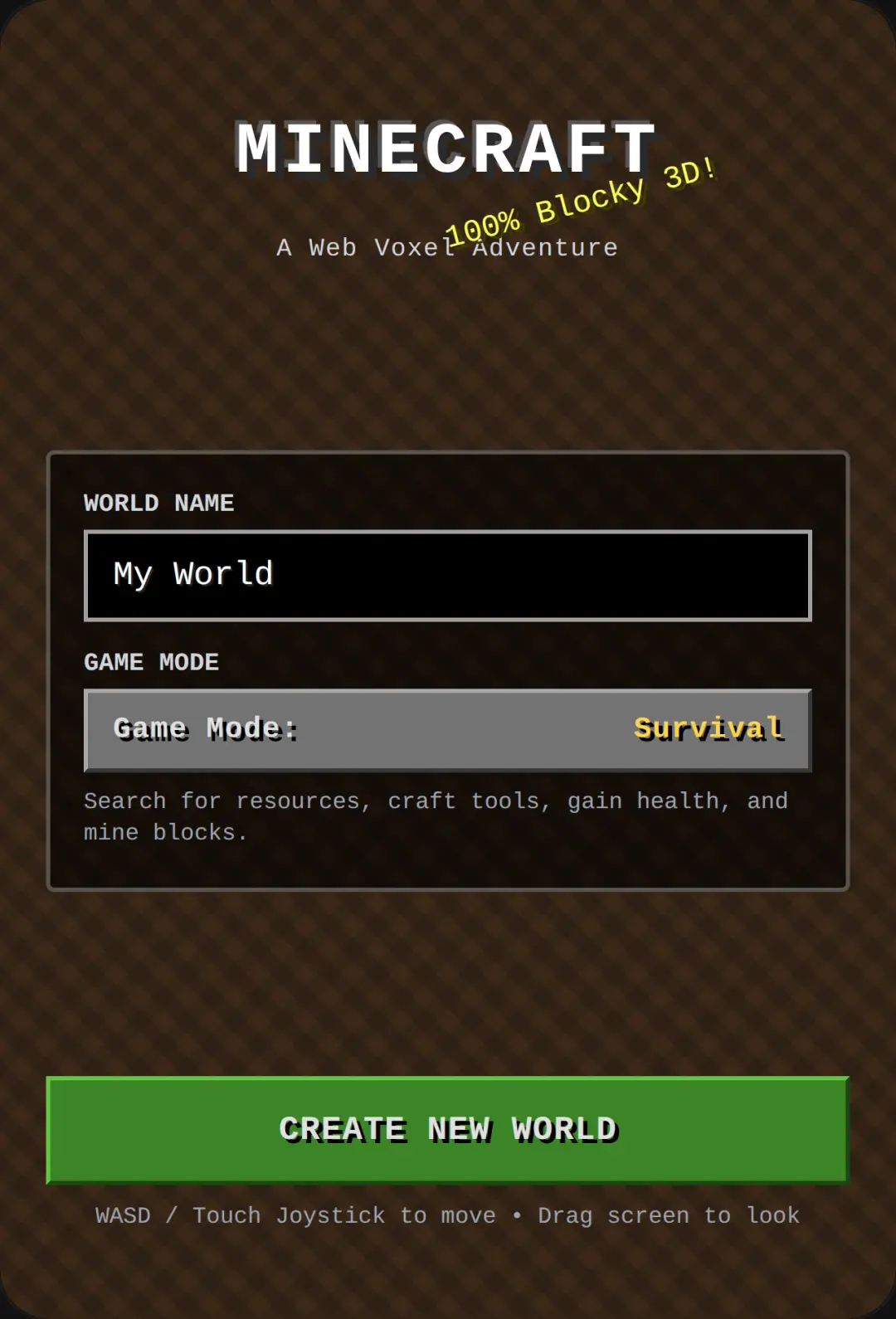 Minecraft cover