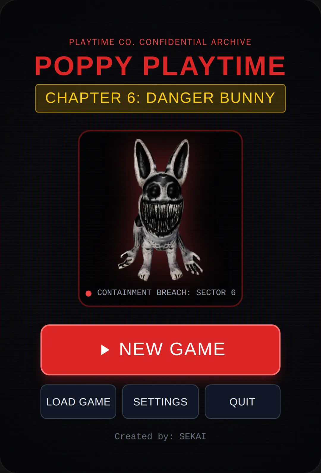 Poppy Playtime Chapter 6: Danger Bunny cover