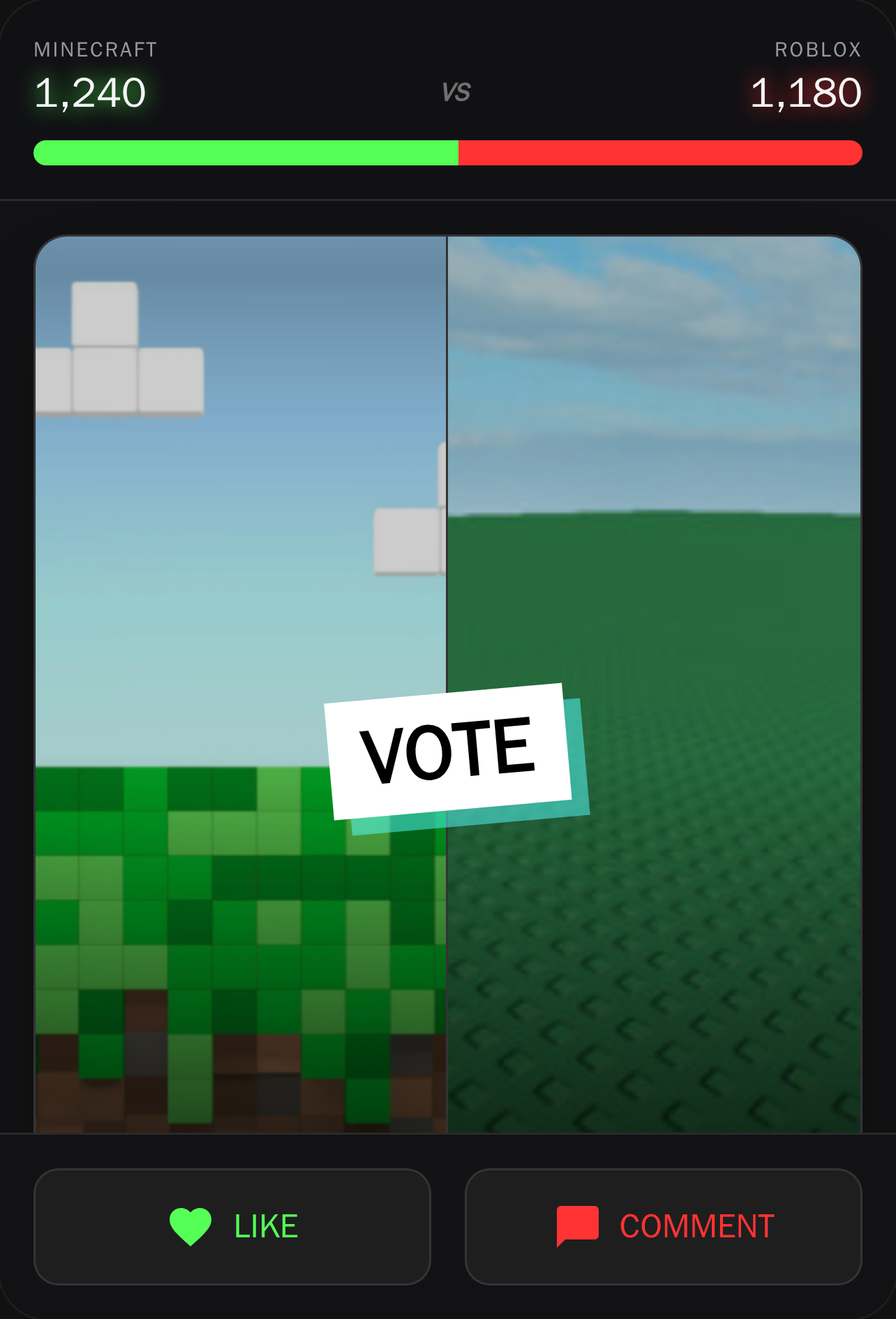Minecraft vs Roblox Showdown cover