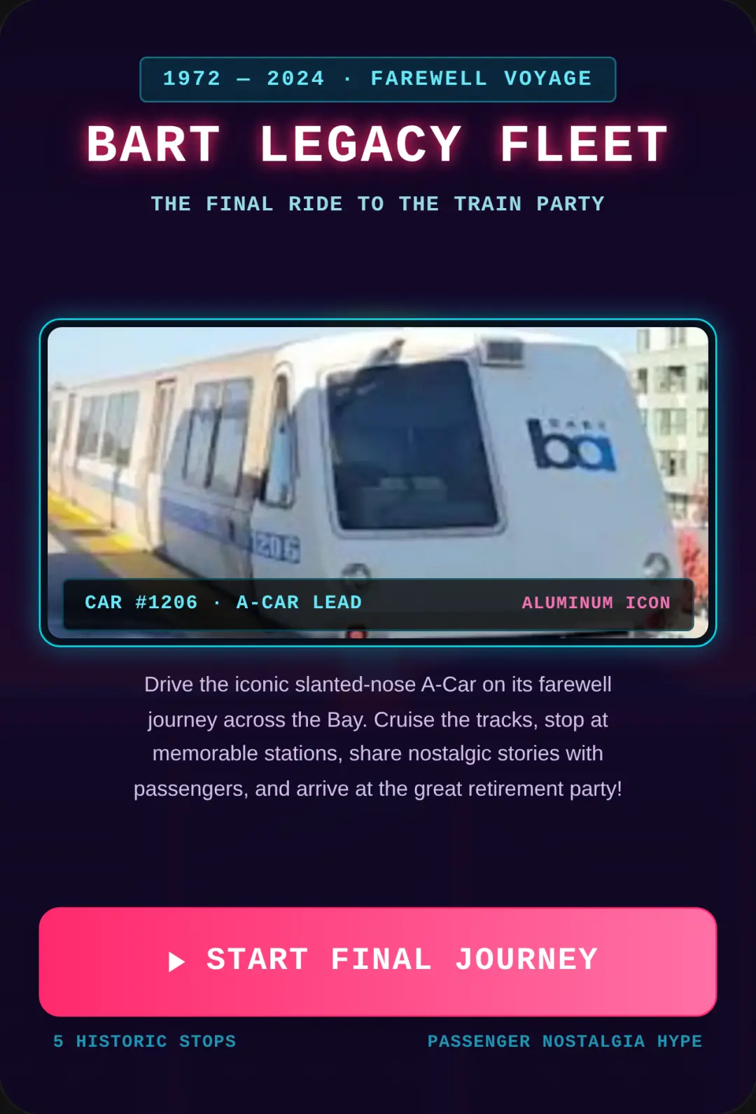 BART Legacy Fleet: The Final Ride to the Train Party cover