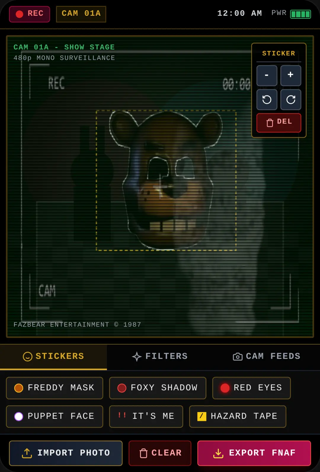 FNAF Camera Import & Export cover