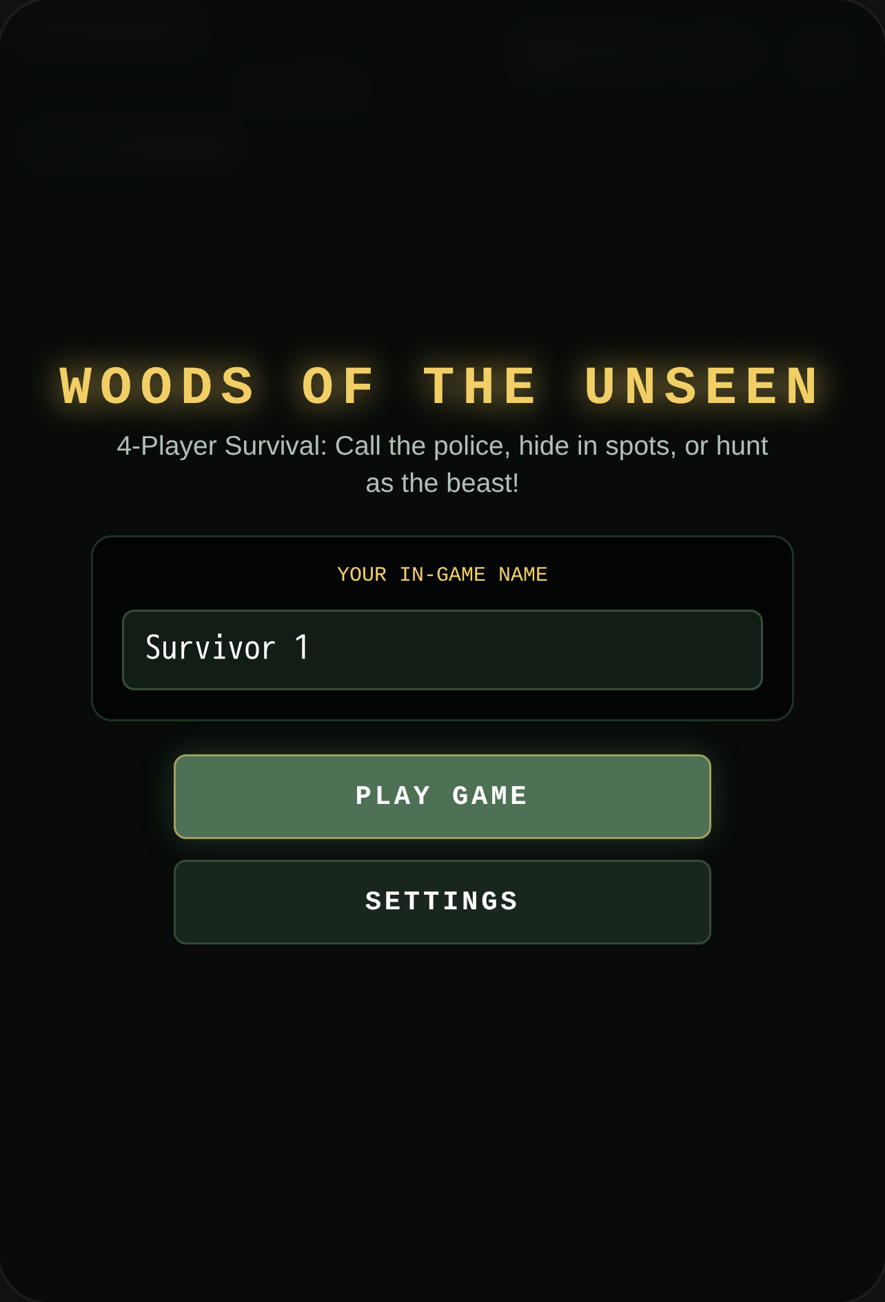 Unforeseen - 4 Player Survival Horror cover