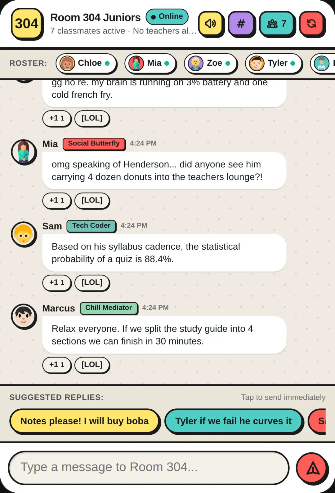 Room 304 Juniors - Class Chat cover