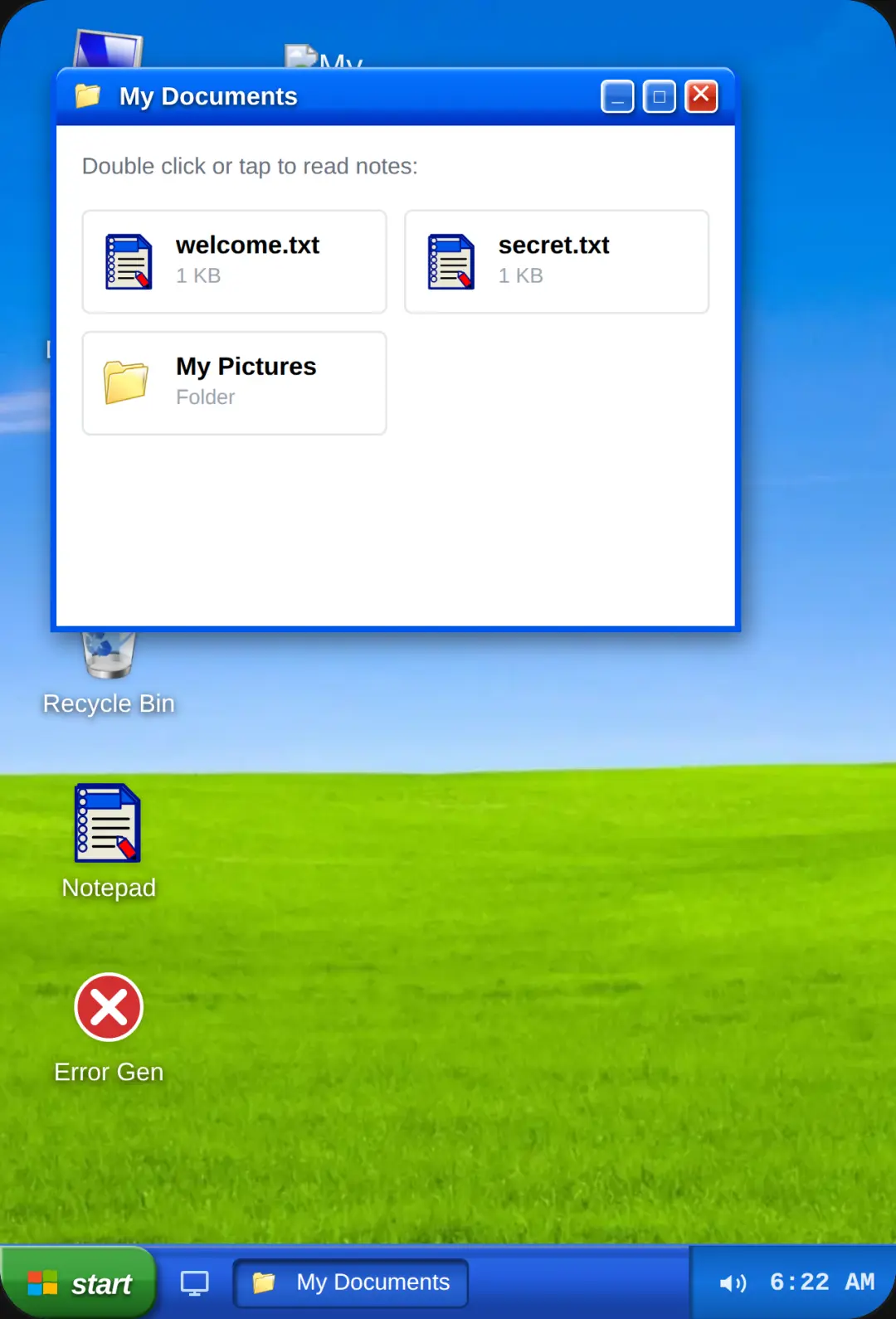 Windows XP Desktop Simulator cover
